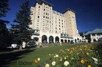 Spring time at the Fairmont Chateau Lake Louise in the Banff National Park of Alberta, Canada.