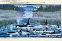 One of the icon wall murals in the town of Chemainus on Vancouver Island, British Columbia, BC, Canada.