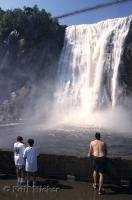 A spectacular waterfall situated in Parc de la Chute Montmorency in Quebec, Canada.