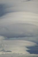 An interesting cloud formation forms near Deadman's Pass on Interstate 395, California, USA.