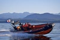 The crew of the Canadian Coast Guard 508 off the coast of Vancouver Island, British Columbia, Canada.