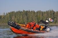 The Northern Vancouver Island Coast Guard team in Queen Charlotte Strait, British Columbia, Canada.