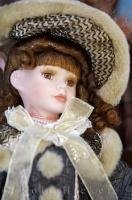 Handmade porcelain dolls at the markets along the lane in Karlstein in the Czech Republic are considered a collectible to some people.