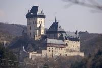 The elaborate 14th century Karlstein Castle in the Czech Republic is also known as the Castle of Czech Kings.