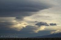 A mix of dark cloud and light clouds near Bishop in California, USA.