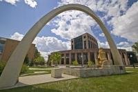 Some of the interesting architecture and art in downtown Lethbridge in Alberta, Canada.