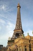 A replica of the Eiffel Tower at the Paris Las Vegas Hotel in Nevada, USA.