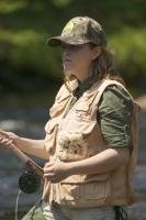 Female fly fishing