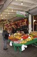 A fruit stand along Pike Place at the Public Market Centre in downtown Seattle.