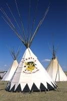 At the Siksika Pow Wow held in Alberta, Canada there are teepees set up for the healing centre that offers treatment for the members of the Siksika.