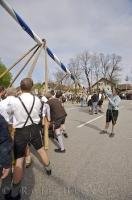 This historic raising of a pole known as the May Tree in Putzbrunn, South Bavaria.