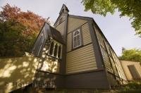 Many early churches have been preserved to become historic sites like this church in Yale, British Columbia, Canada.