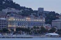 The glamorous Hotel Carlton at 58 La Croisette in Cannes on the Cote d'Azur in Provence, France in Europe.
