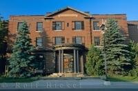 The Hotel Champlain sits along the waterfront in Orillia, Ontario in Canada.