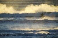 The hugh Pacific Ocean waves at the Oceanside Beach in Oregon, USA.