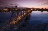 Pont Alexandra Bridge crosses the Ottawa River from the city of Ottawa to Hull in Quebec, Canada.