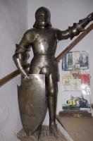 In the Middle Ages a knight was shielded by his plate of armor as seen here at Prague Castle in Prague, Europe.
