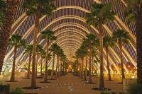 L Umbracle is an exotic garden at the City of the Arts and Science in Valencia in Spain, Europe.