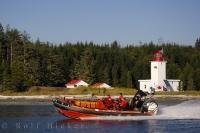 The Coast Guard Lifesavers patrol the waters of British Columbia near Pulteney Point in Canada.