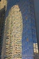 The Financial District in downtown Toronto, Ontario is filled with modern day buildings and when the sun shines, the reflections off the windows are very detailed.