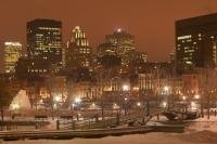 Photo of the Montreal Skyline in Winter at Night, a family vacation dream