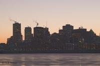 montreal skyline after sunset