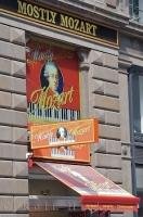 The Mostly Mozart store has items exclusively associated to Mozart and his classical music in Vienna, Austria.