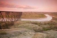 The Old Man River begins its journey in the Rocky Mountains of Alberta, and passes by the city of Lethbridge before joining the South Saskatchewan River and eventually ending in Hudson Bay.