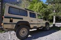 The Park Ranger vehicle is a necessity in the mountains in Parque Nacional de Ordesa y Monte Perdido in Aragon, Spain.