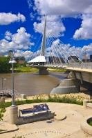 Dubbed as the most photographed bridge in the city, Esplanade Riel is a pedestrian bridge which spans the Red River in the city of Winnipeg, Manitoba.
