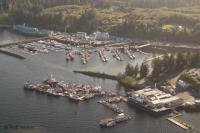 Stock photo of the Port Hardy Marina at the Quarterdeck Inn on Northern Vancouver Island