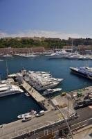 A bustling port at the height of summer, the marina of La Condamine in Monaco is a popular destination in the Mediterranean.