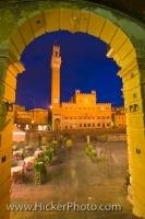 A beautiful location during the day and right through to dusk is the Piazza del Campo, a public square and popular tourist attraction in the city of Siena in Tuscany, Italy.