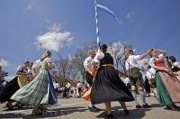 The finale of the Maibaumfest involves the dancers from Putzbrunn, Germany.