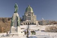 Photo of the Oratoire Saint-Joseph in Montreal snow covered in winter