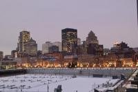 Stock Photo of Montreal City at Dusk in Winter