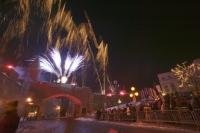 A family vacation event, the Quebec Winter Carnaval opening with fireworks in Quebec City