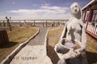 An art exhibit in Sainte Flavie alongside the Le Grand Rassemblement by famous sculpture artist Marcel Gagnon in Quebec, Canada.