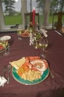A delectable plate of cooked red lobster served up at Lanes End B&B in Lewisporte, Newfoundland.