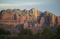 The towering red rocks near Jerome in Arizona, USA.