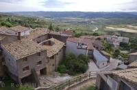 The beautiful landscape of Huesca, Aragon in Spain from the hilltop where the village of Riglos is situated.