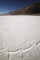 The Badwater Basin in Death Valley, California is mostly salt flats.