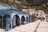 Stock Photo of Santorini Greece - Fira Habour