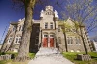 The historic old school house built in 1886 is now the Aurora museum in Ontario, Canada.