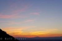 A beautiful end to the day as sunset lights the sky above Lac de Ste Croix in the Alpes de Haute region of Provence, France.