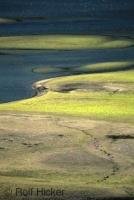 The river, swamp and track formations in the Peter Lougheed Provincial Park situated in Alberta, Canada.