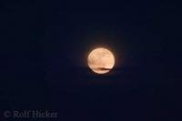 On a clear night in Niagara Falls, Ontario, this full moon softly lit the sky.