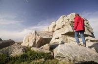 Otherwise known as the Big Rock, the Okotoks Erratic is a pile of hugh boulders which were dumped here when an ancient glacier receded.