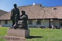 A monument at the grounds of the Ukrainian Cultural Heritage Village situated in Alberta, Canada.