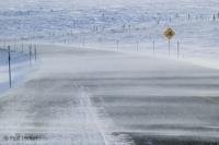 Snow drifts are common place along the James Dalton Highway (aka Haul Road) in Alaska during winter storms.